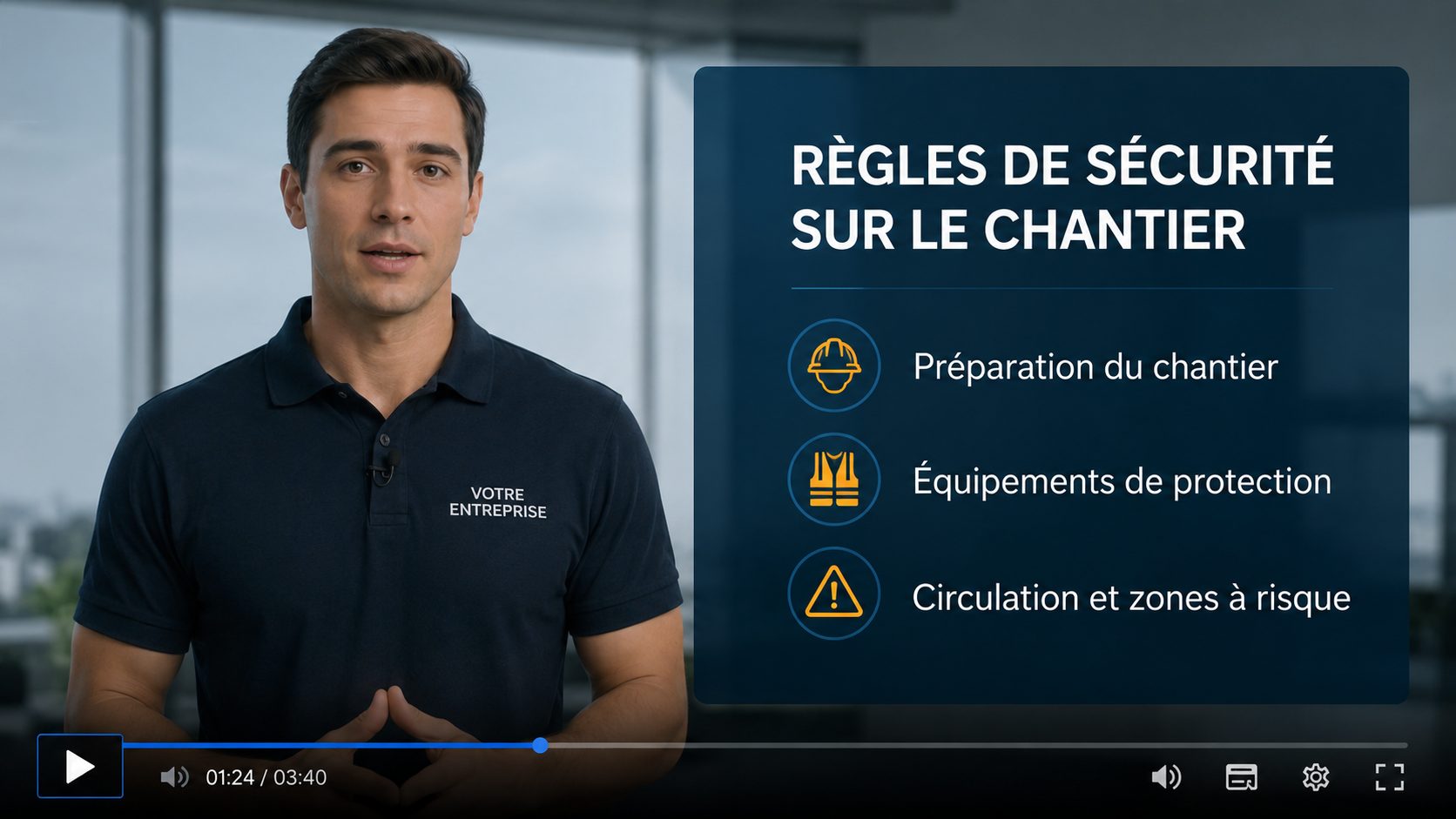 Exemple de vidéo pédagogique issue d'un PDF sécurité